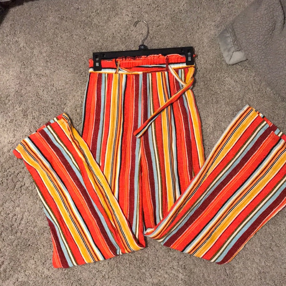 rue 21 size small stripped flowing pants